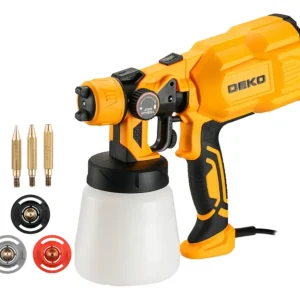 Pistola de Pintura HVLP Deko Portátil 800ml 3 Bicos 550W