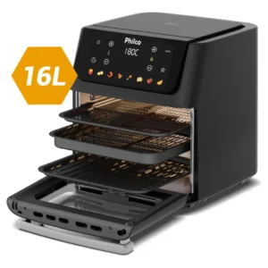 Fritadeira Air Fryer Philco 16 Litros Paf16c Preto - Bivolt 110V/220V