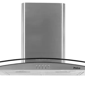 Exaustor Depurador de Cozinha Philco Glass PCO90G aço inoxidável de parede 90cm x 35.3cm x 50cm prateado - Bivolt 110V/220V