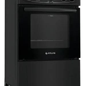 Fogão 4 Bocas Atlas Mônaco Plus Preto Com Mesa Inox E Acendimento Automático Bivolt