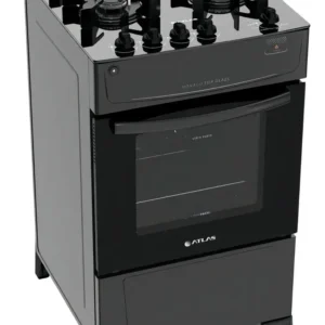Fogão 4 Bocas Atlas Mônaco Top Glass com Mesa de Vidro - Bivolt 110V/220V