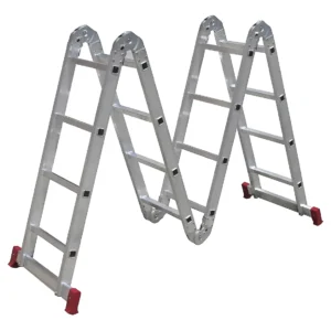 Escada Multifuncional de Alumínio 4x4 com 16 Degraus